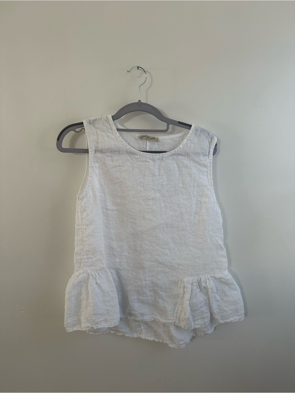 Francesca Bettini White Linen Top